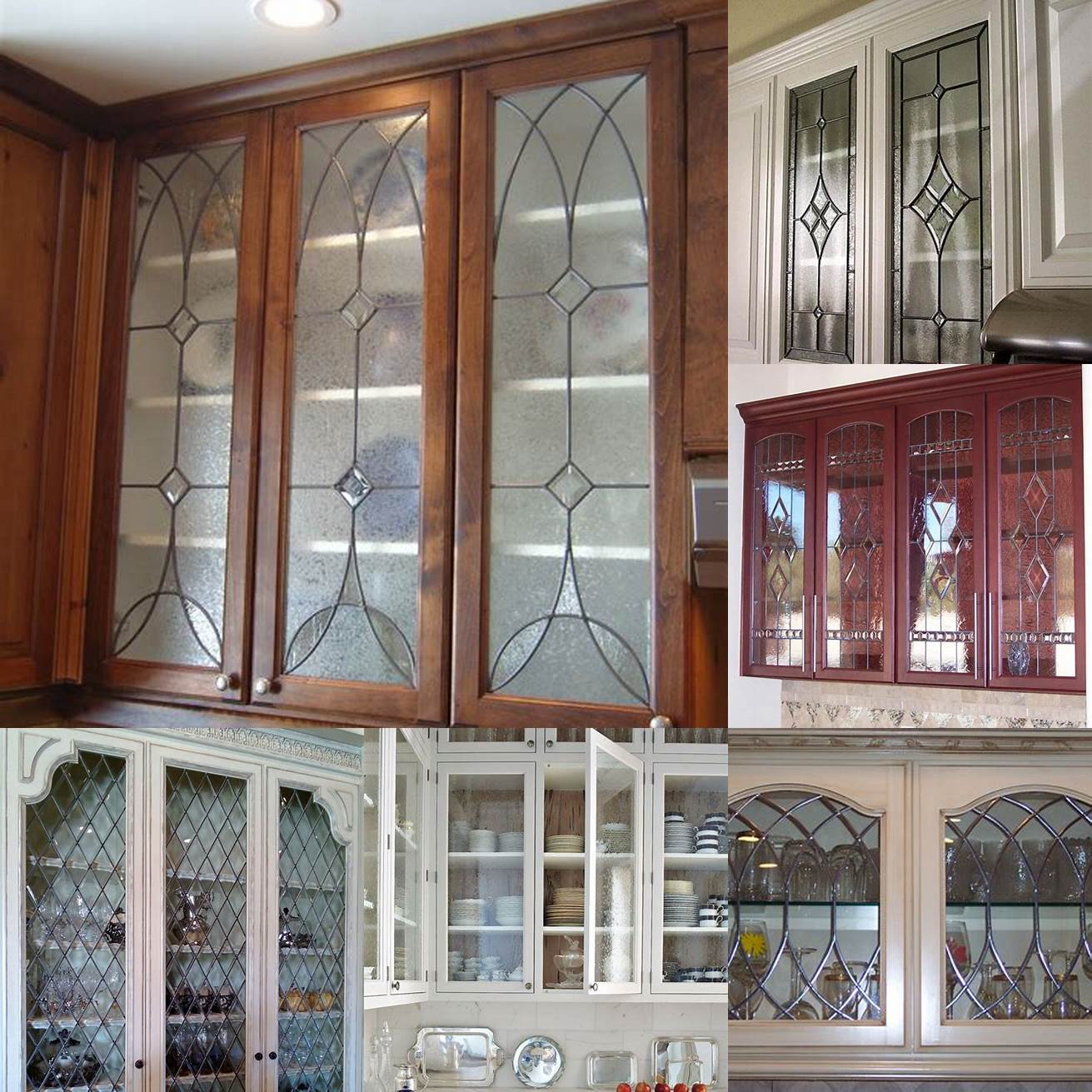 Textured glass cabinet doors