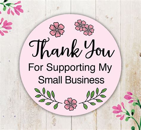 Thank You For Supporting My Small Business Stickers Printable
