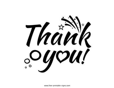 Thank You Printable Signs