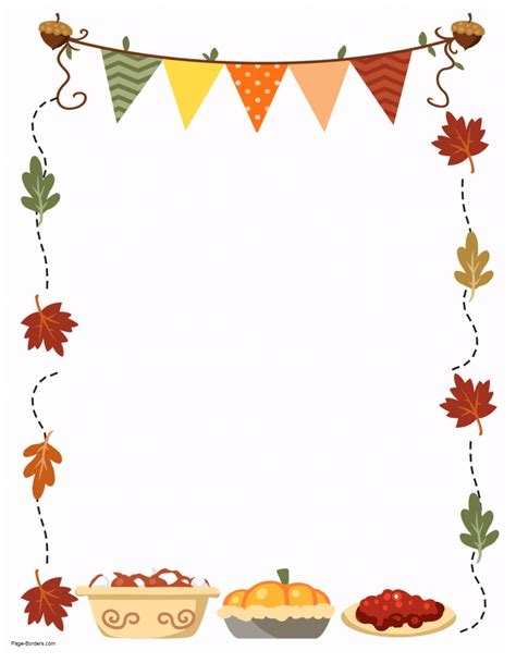 Thanksgiving Borders Free Printable