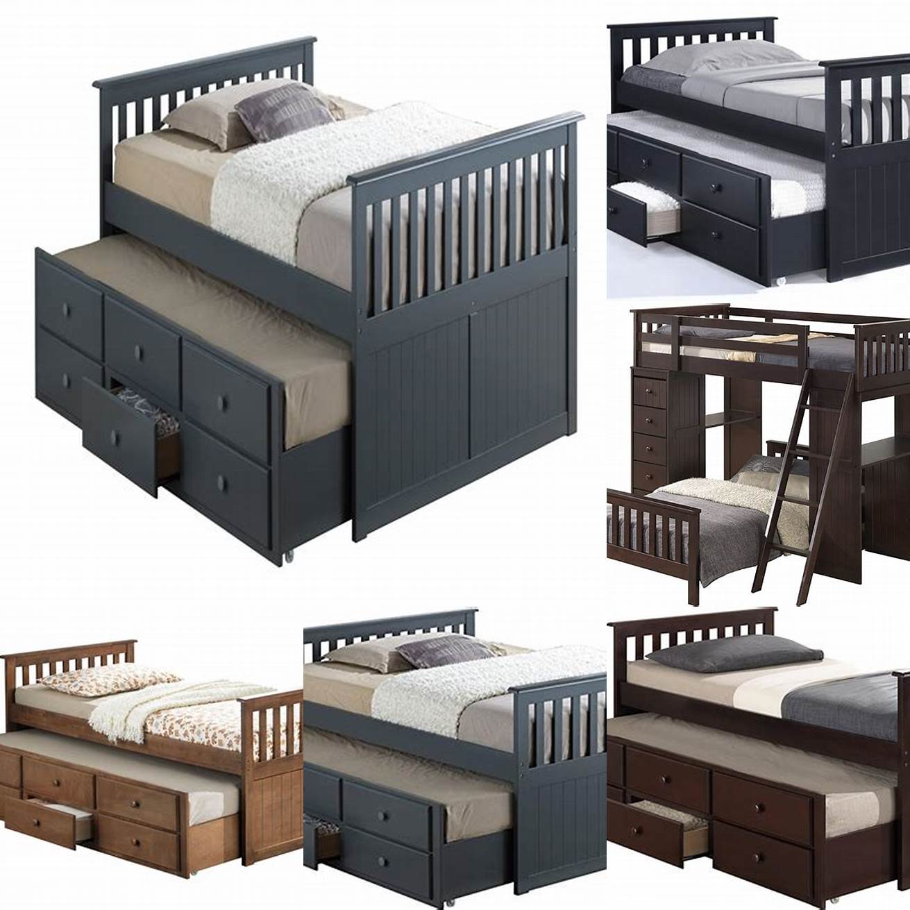 The Broyhill Kids Marco Island Captains Bed is perfect for boys who love sleepovers and need extra storage space