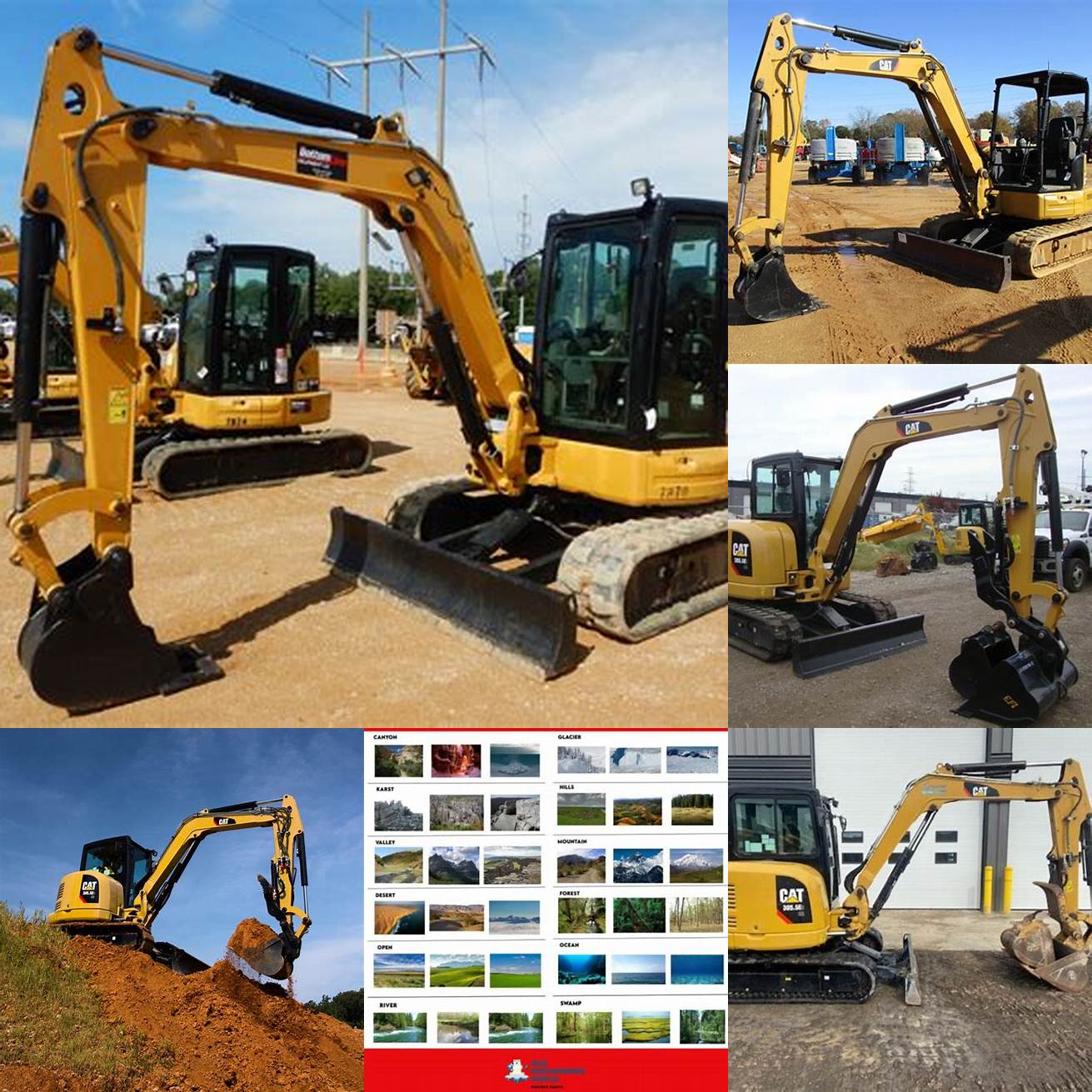 The Cat 305 on different types of terrain