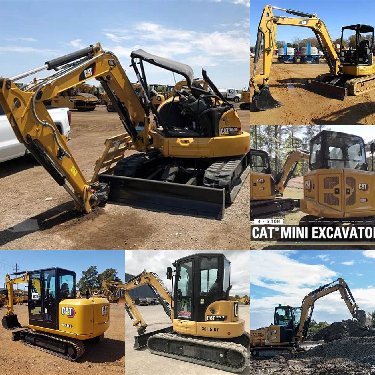 The Cat 305 with attachments
