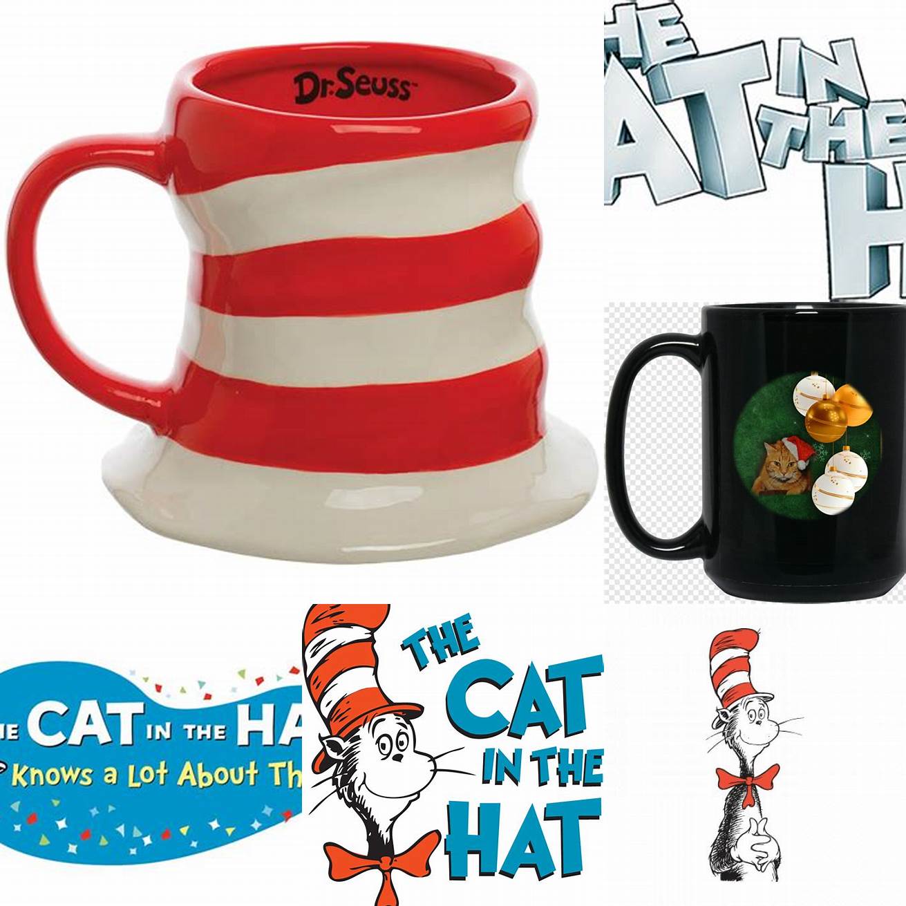 The Cat in the Hat Logo on a Coffee Mug