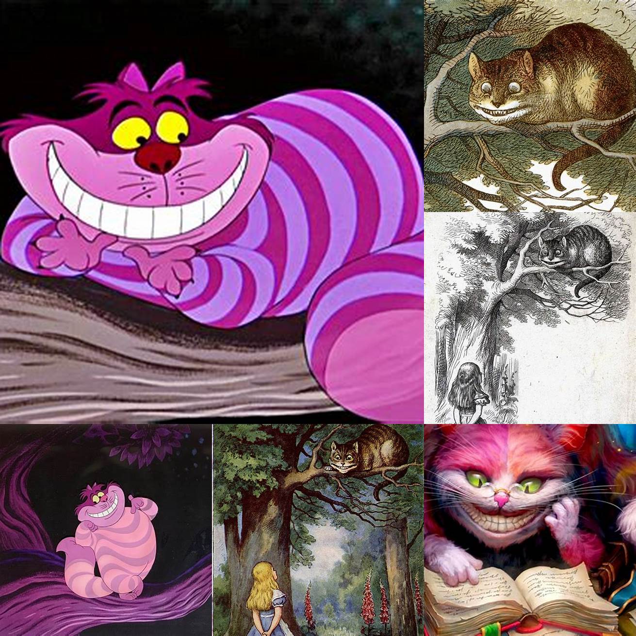 The Cheshire Cat is one of the few characters to appear in both of Lewis Carrolls Alice books