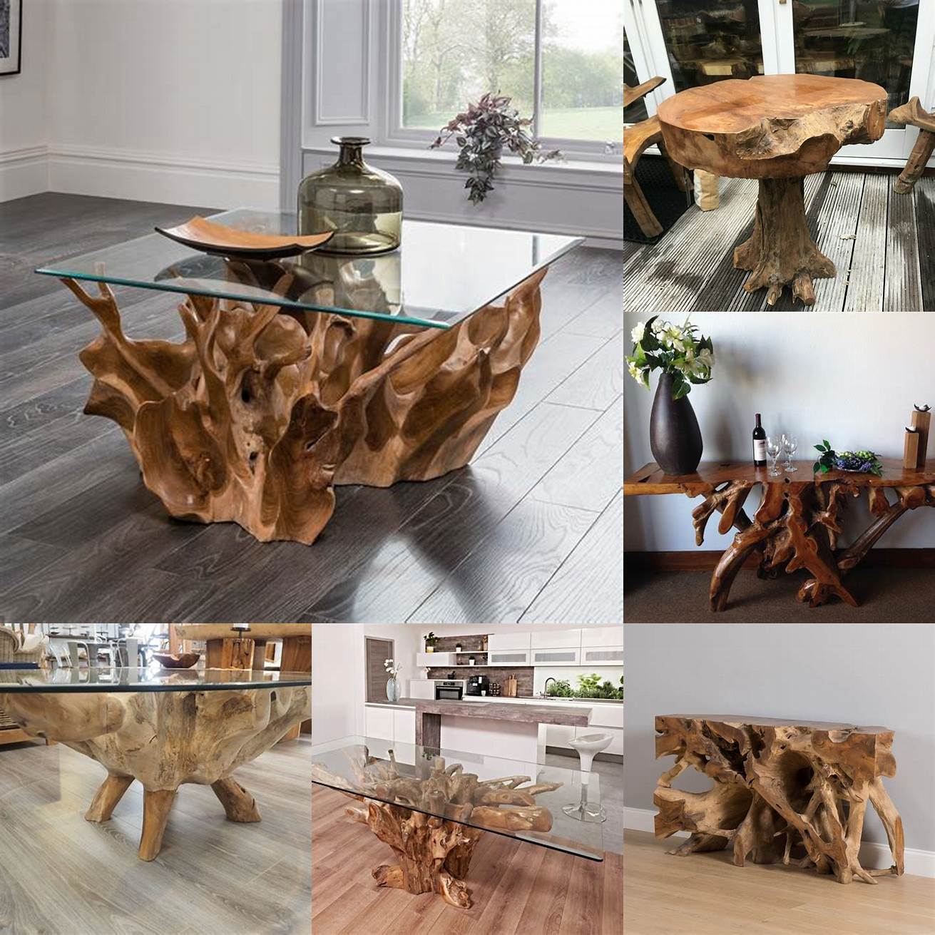 The Different Types of Teak Root Tables