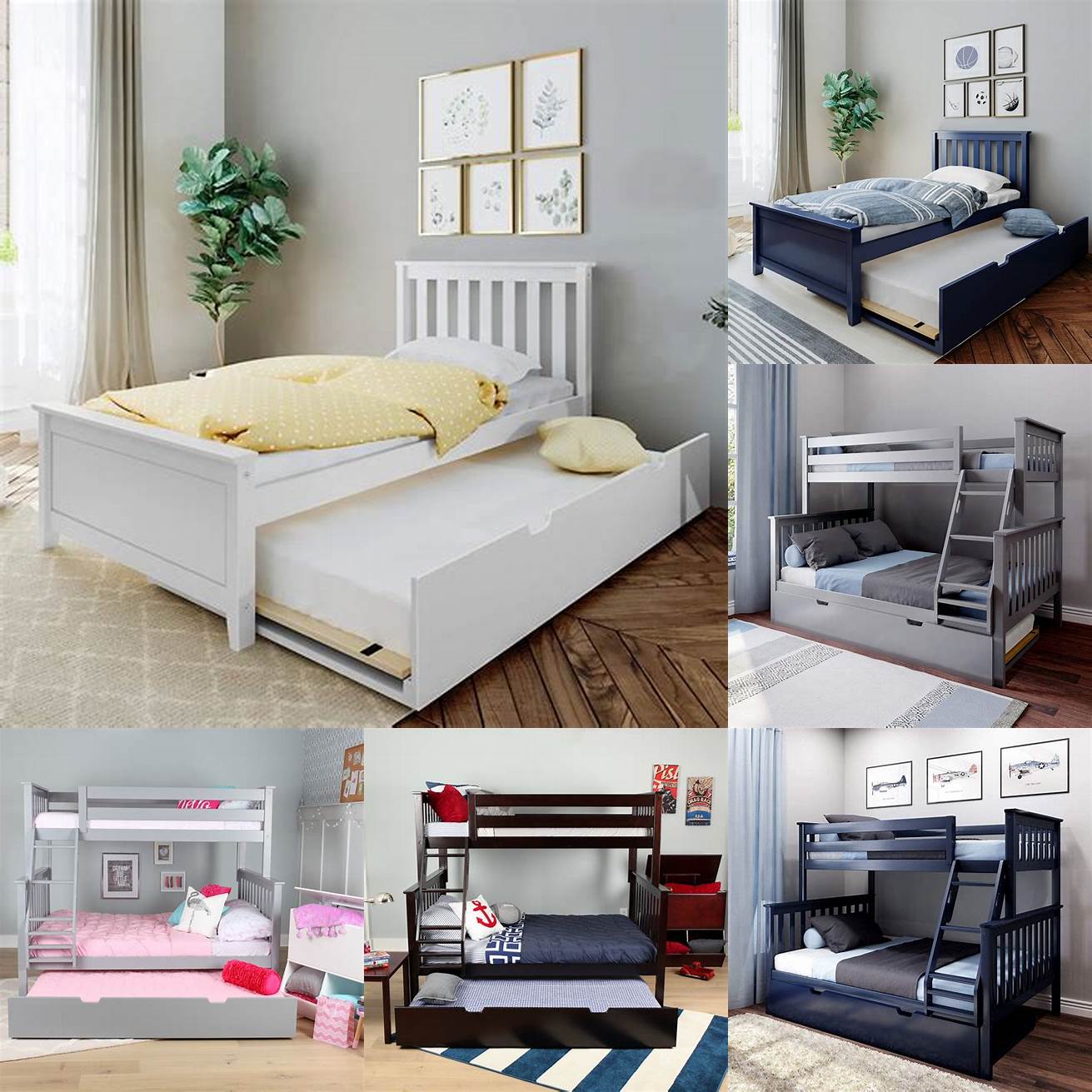 The Max Lily Solid Wood Twin-Size Bed with Trundle Bed is perfect for boys who love to have friends over for sleepovers