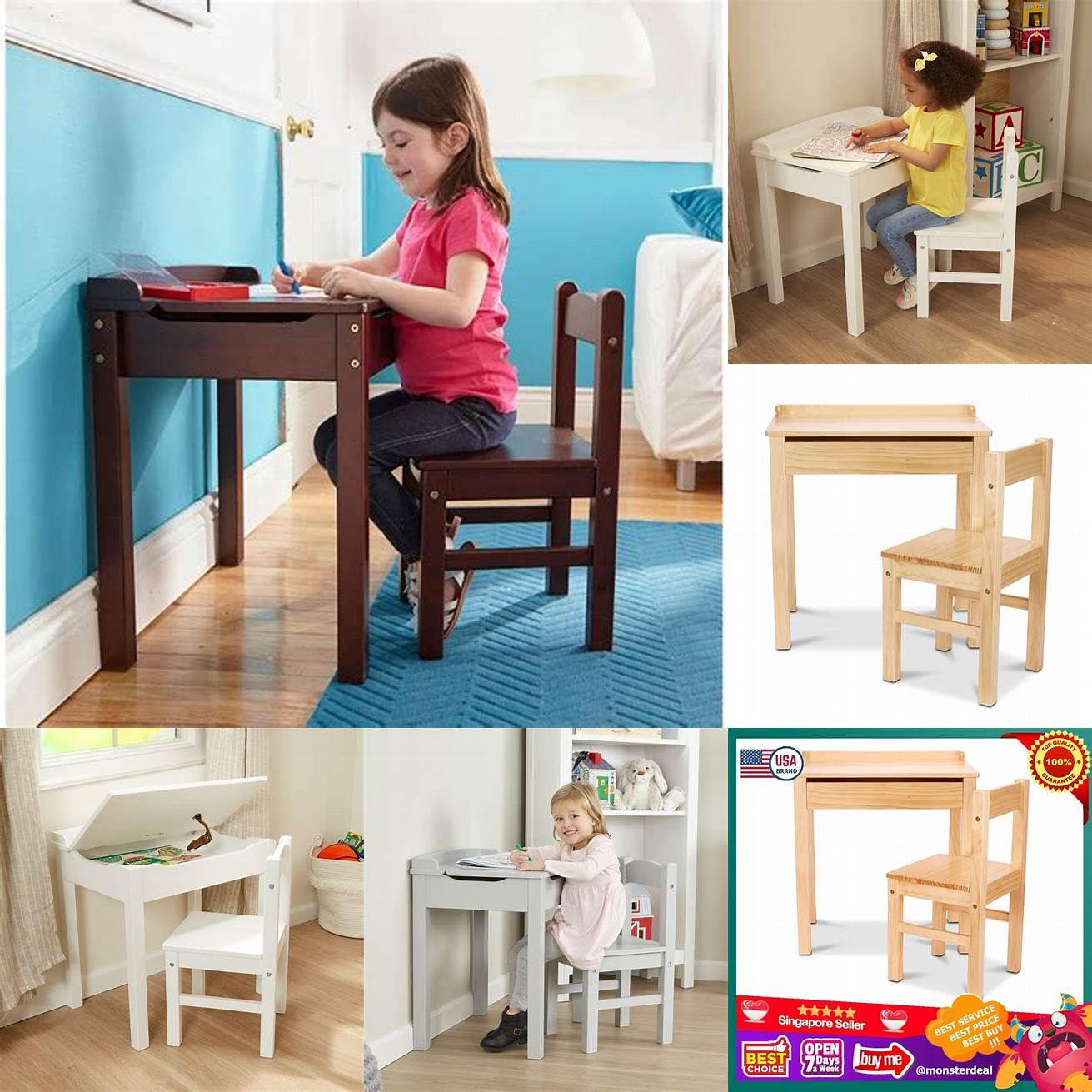 The Melissa Doug Childs Lift-Top Desk Chair is a great option for kids who need a workspace Its made from sturdy wood and has a lift-top desk that provides ample storage space
