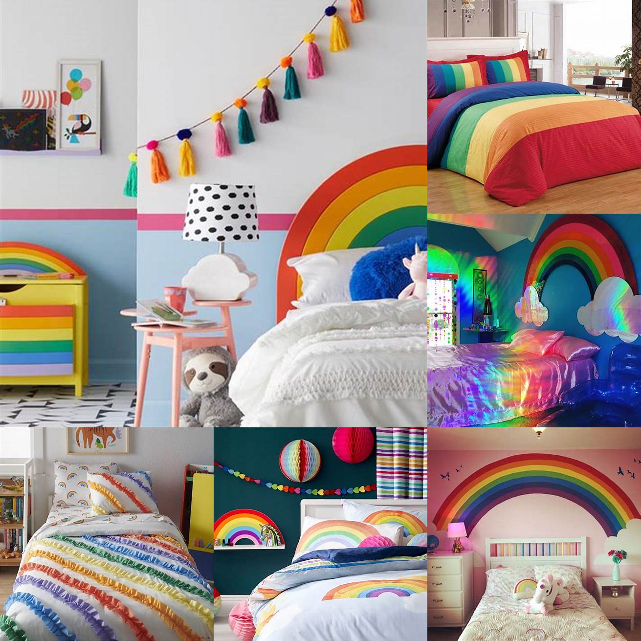 The Rainbow Bedroom Set is perfect for those who want to add some personality to their bedroom