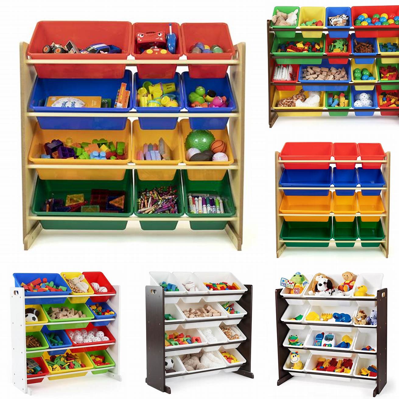 The Tot Tutors Kids Toy Storage Organizer is a great way to keep your childs toys organized It has 12 plastic bins in various sizes and comes in a variety of colors