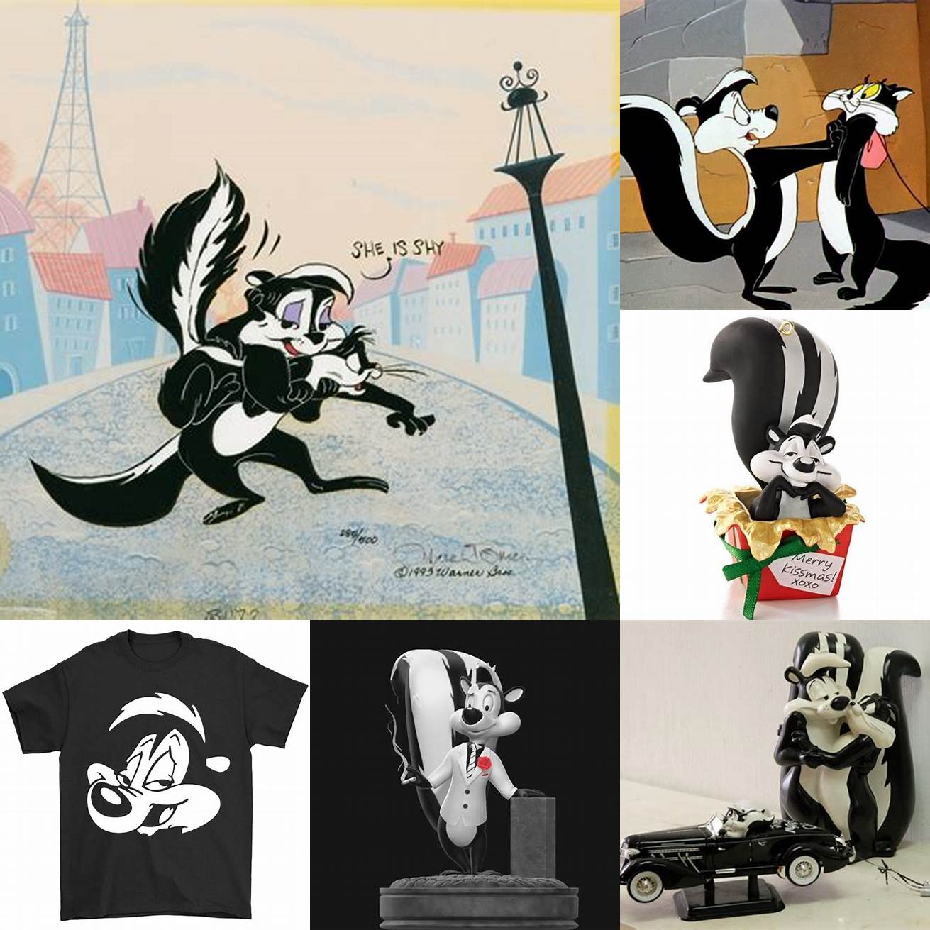 The cat from Pepe Le Pew has inspired merchandise and spin-off media