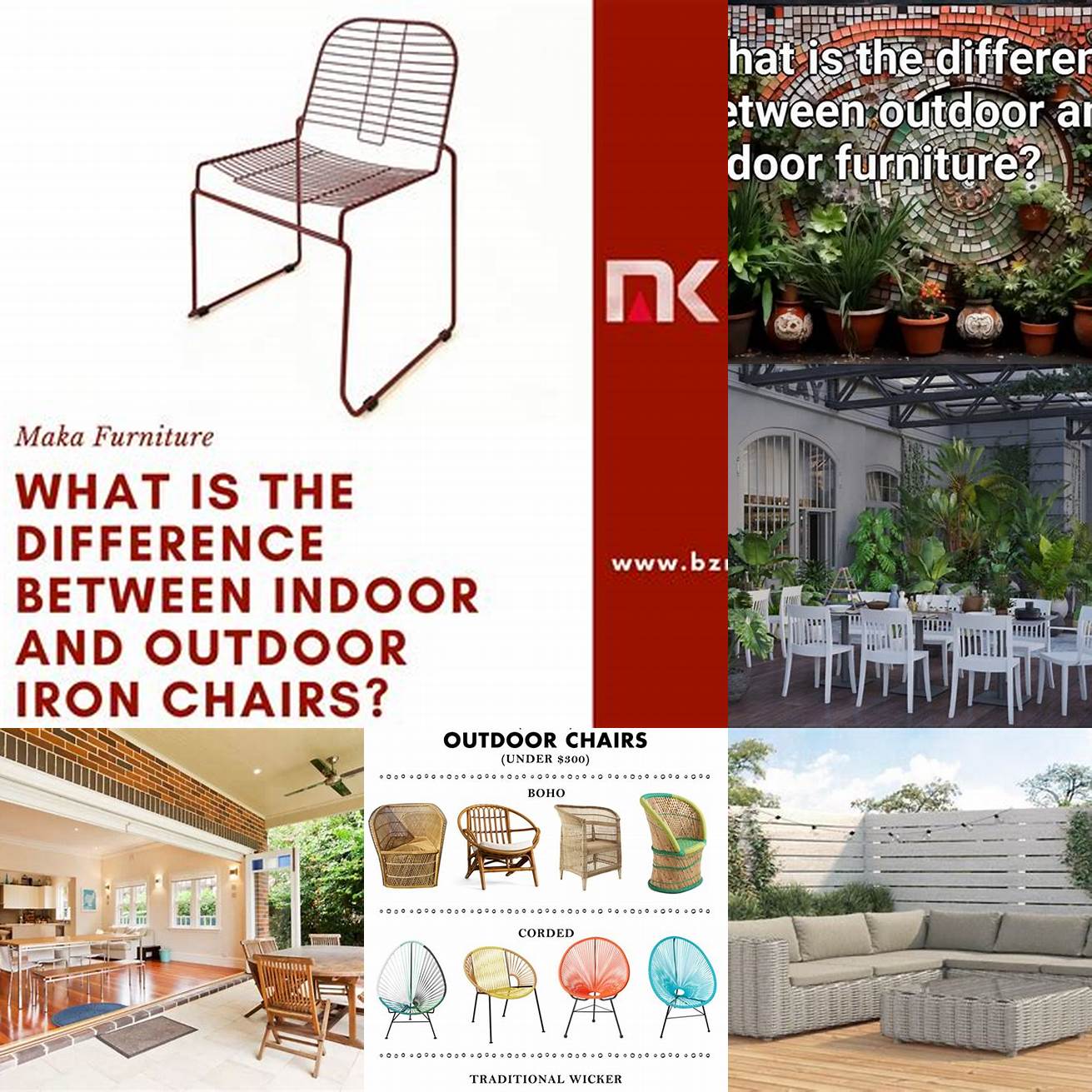 The differences between outdoor and indoor furniture
