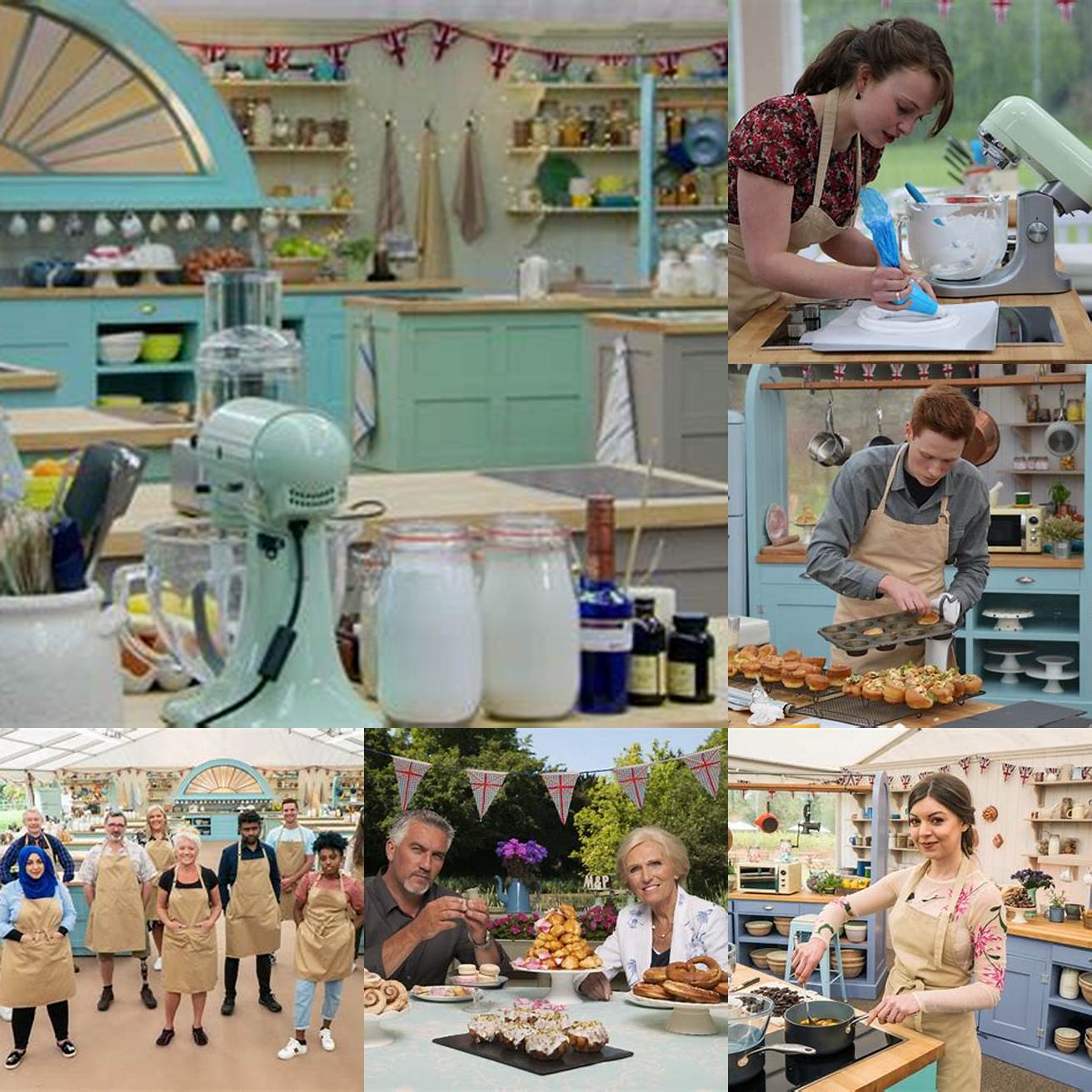 The kitchen in The Great British Baking Show