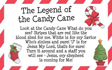 The Legend Of The Candy Cane Printable