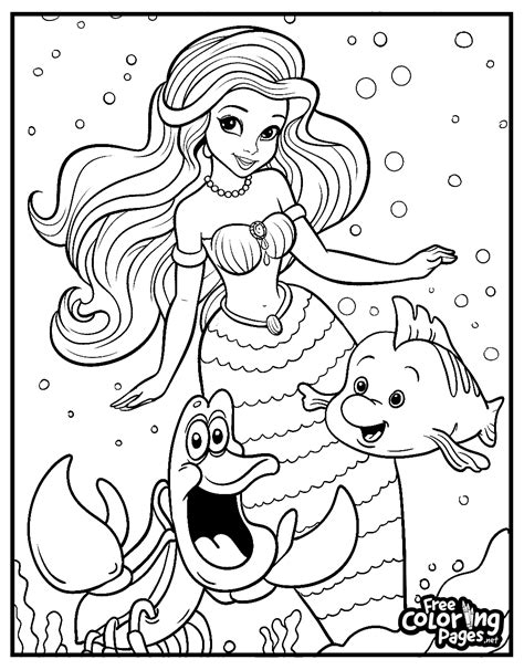 The Little Mermaid Printable Coloring Pages
