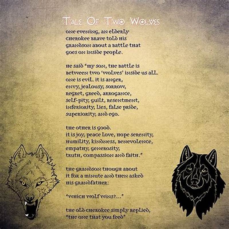 The Tale Of Two Wolves Printable