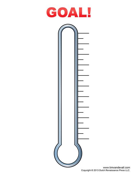 Thermometer For Fundraising Template