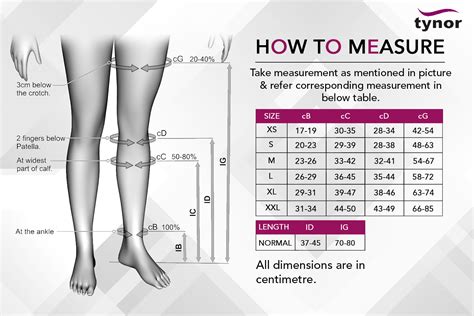 Thigh High Size Chart