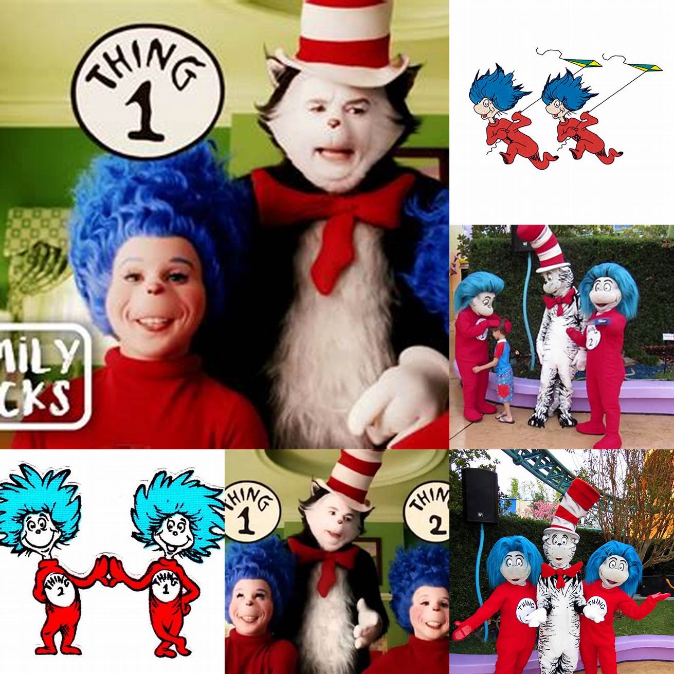 Thing 1 and Thing 2 hiding from the Cat in the Hat