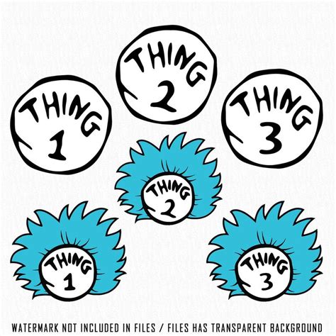 Thing 1 Thing 2 Thing 3 Printable