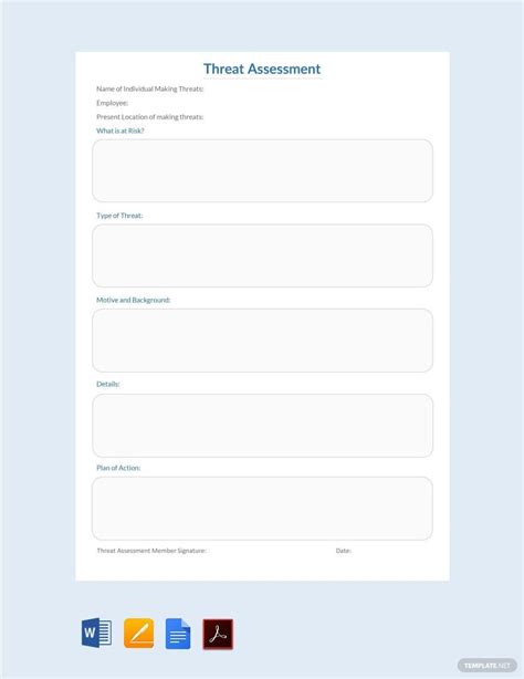 Threat Assessment Template