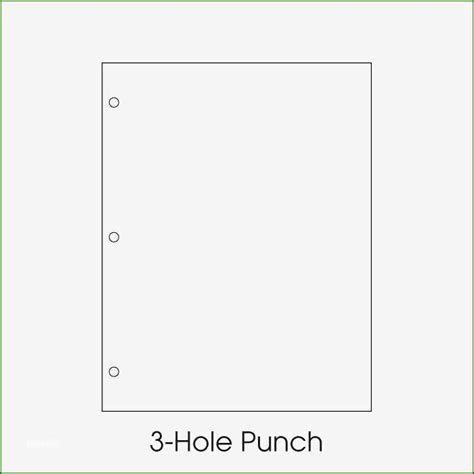 Three Hole Punch Paper Template
