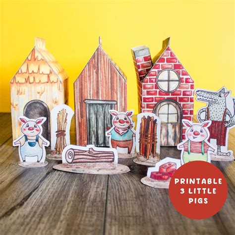 Three Little Pigs Templates For Houses