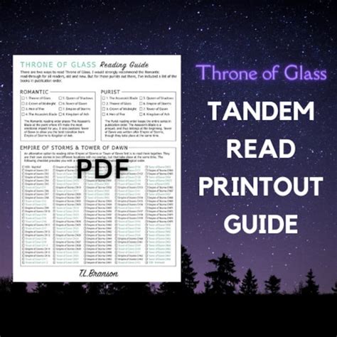 Throne Of Glass Tandem Read Printable