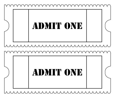 Ticket Admit One Template