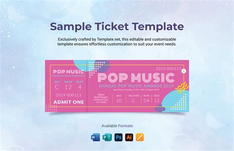 Ticket Sample Template