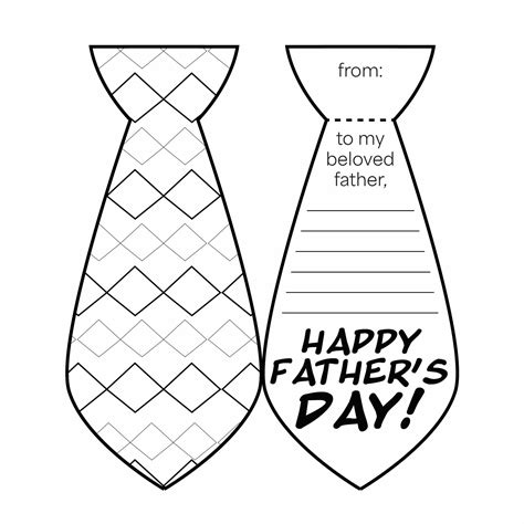 Tie Template For Father's Day