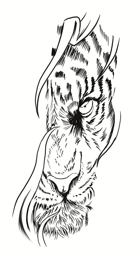 Tiger Tattoo Template