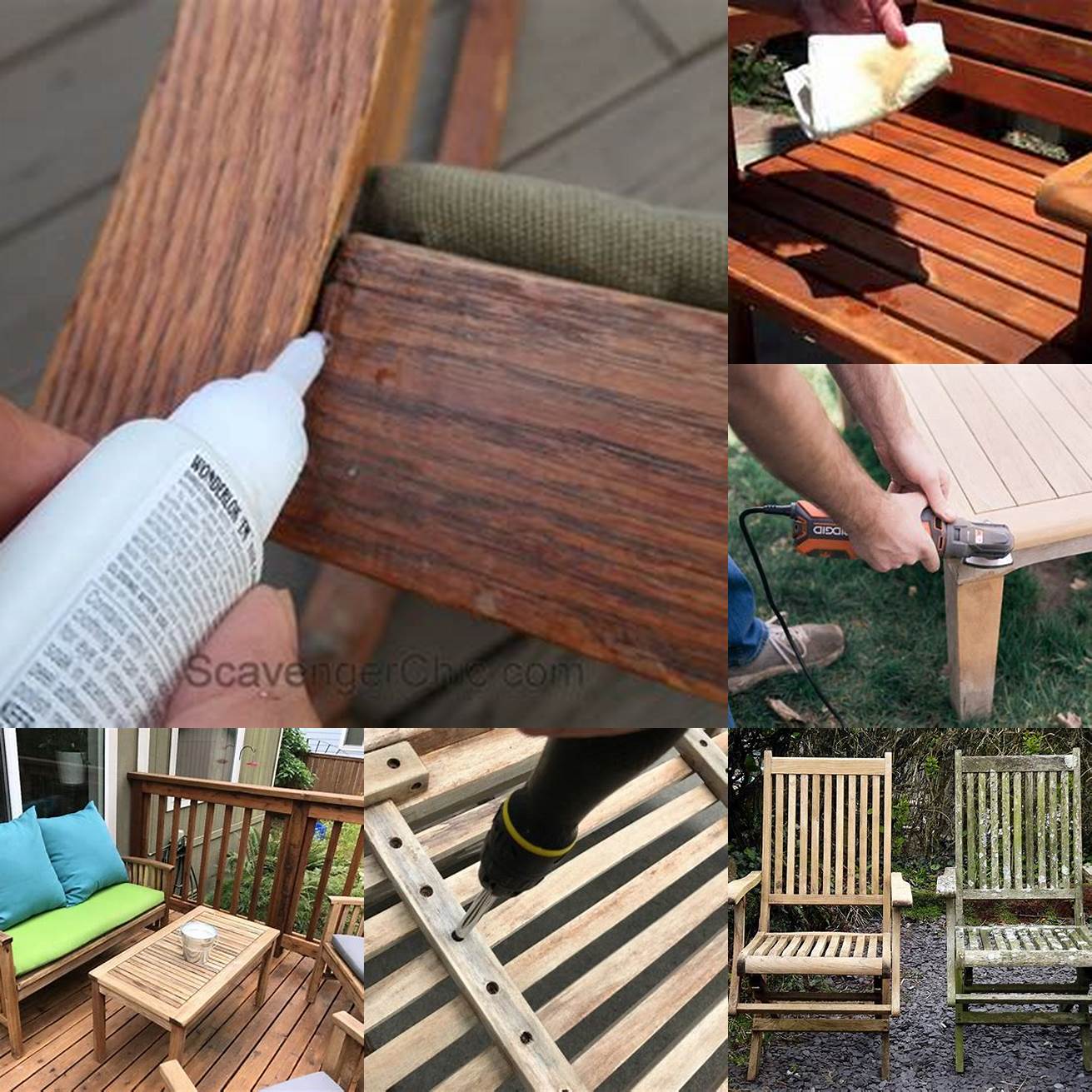 Tightening Loose Joints on Teak Outdoor Furniture