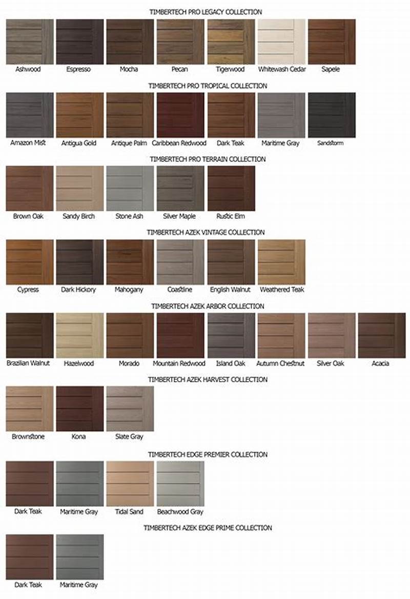 Timbertech Decking Color Chart
