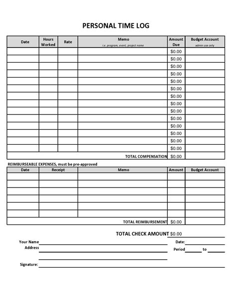 Time And Material Daily Log Template