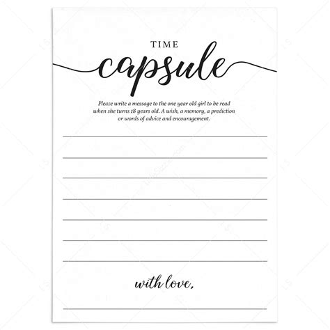 Time Capsule Letter Template