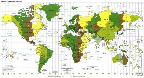 peta zona waktu dunia