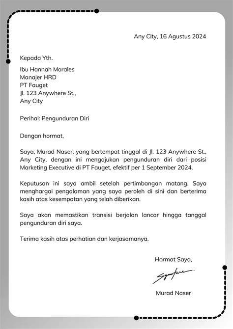 Tips Menulis Surat Resign
