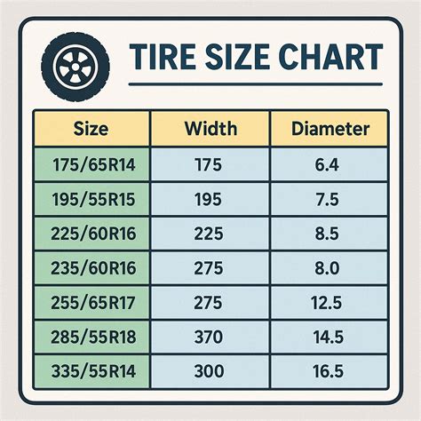 Tire Wheel Size Chart