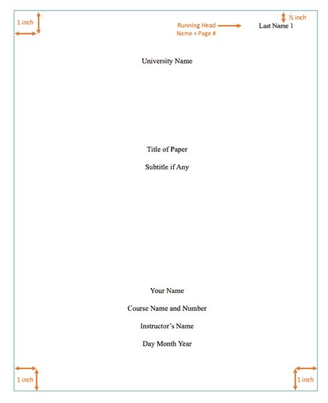Title Page Mla Template