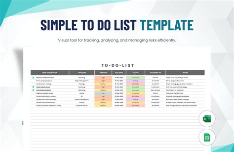 To Do List Template Excel