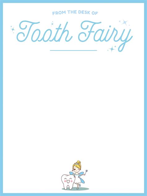 Tooth Fairy Letter Template Free