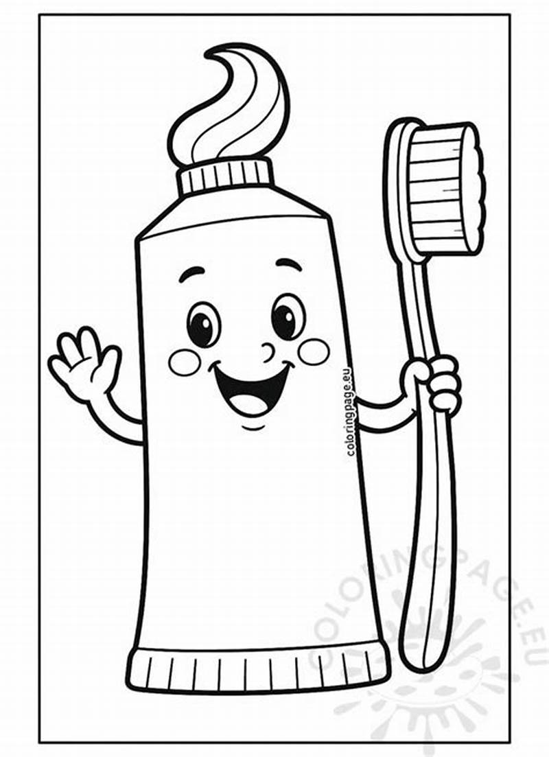 Toothpaste Coloring Page