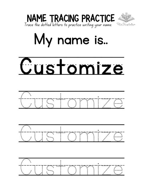 Trace Your Name Template