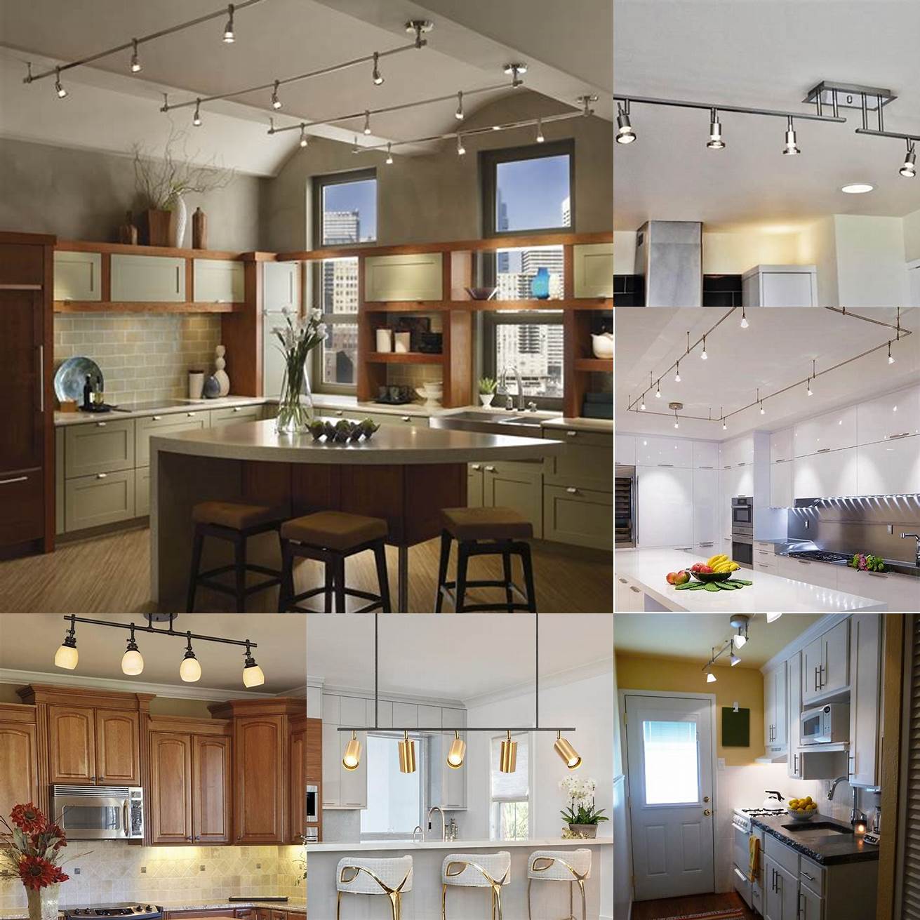 Track lighting is a versatile option that can be used to highlight specific areas of your kitchen