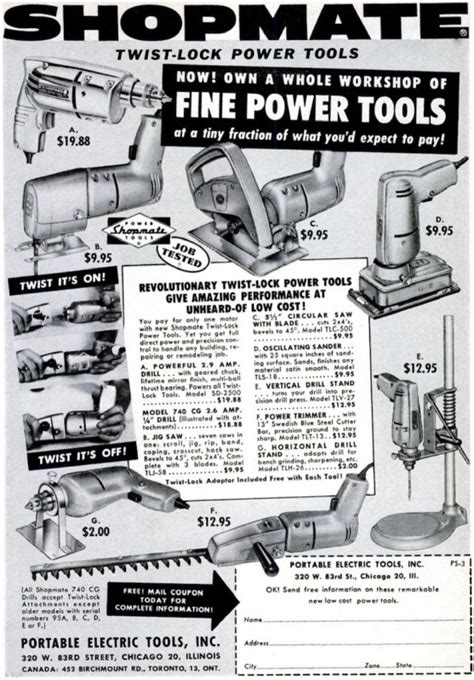 Trade Catalogs From Portable Electric Tools Inc.