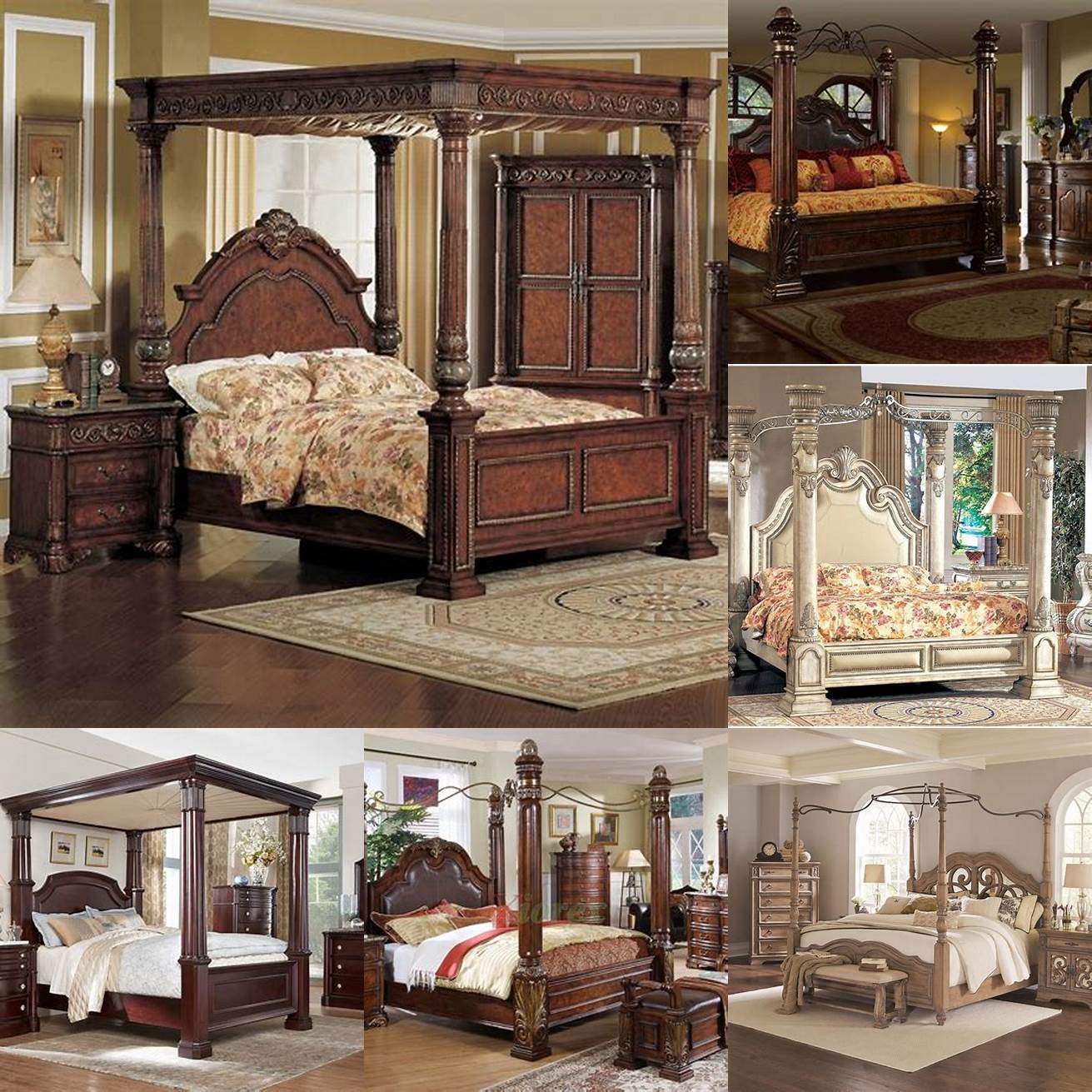 Traditional Canopy Bedroom Set