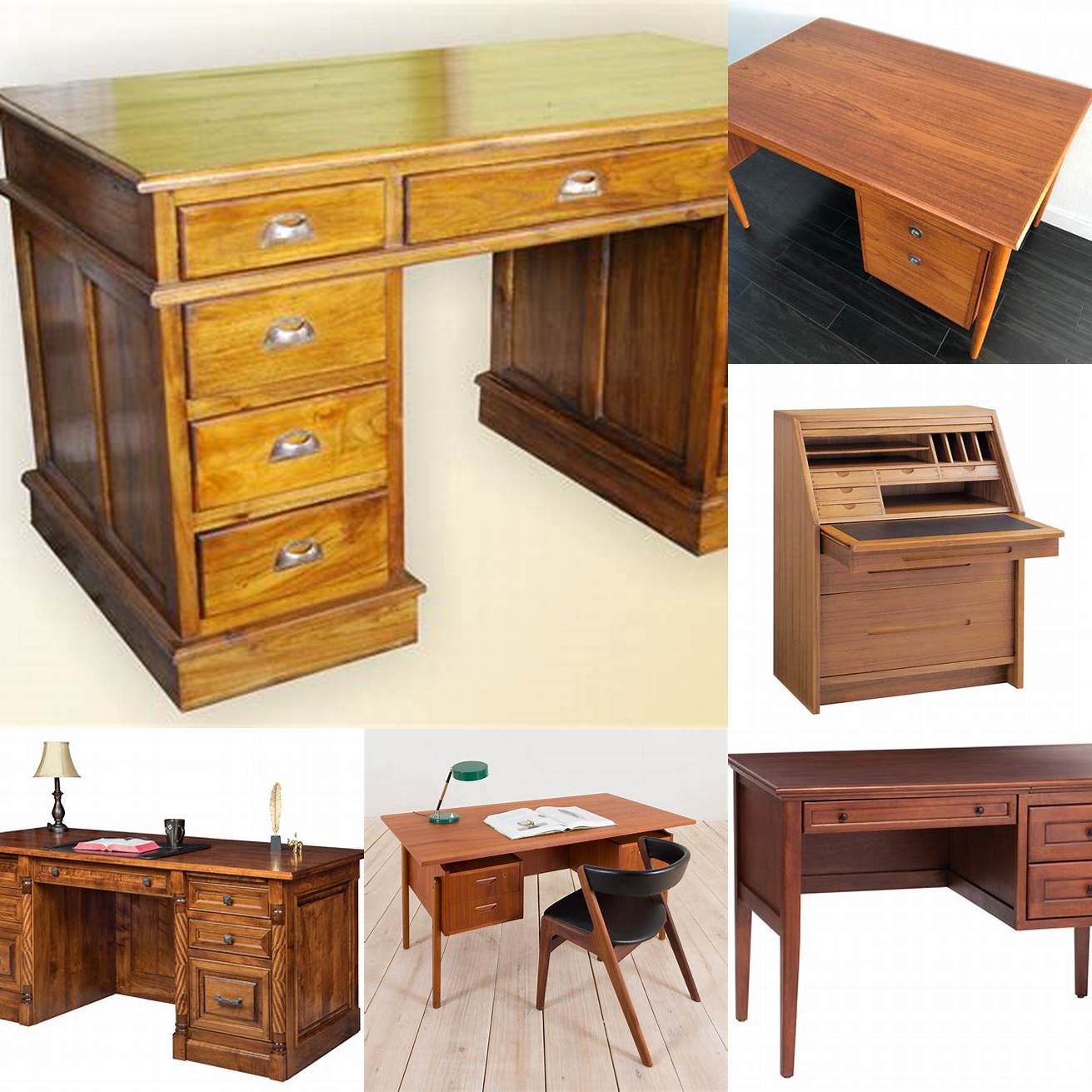 Traditional Teak Wood Desk