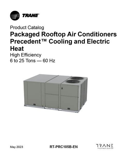 Trane Roof Top Unit Model Aobd108 Catalog
