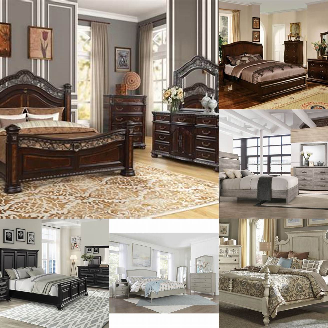 Transitional Queen Bedroom Furniture Set